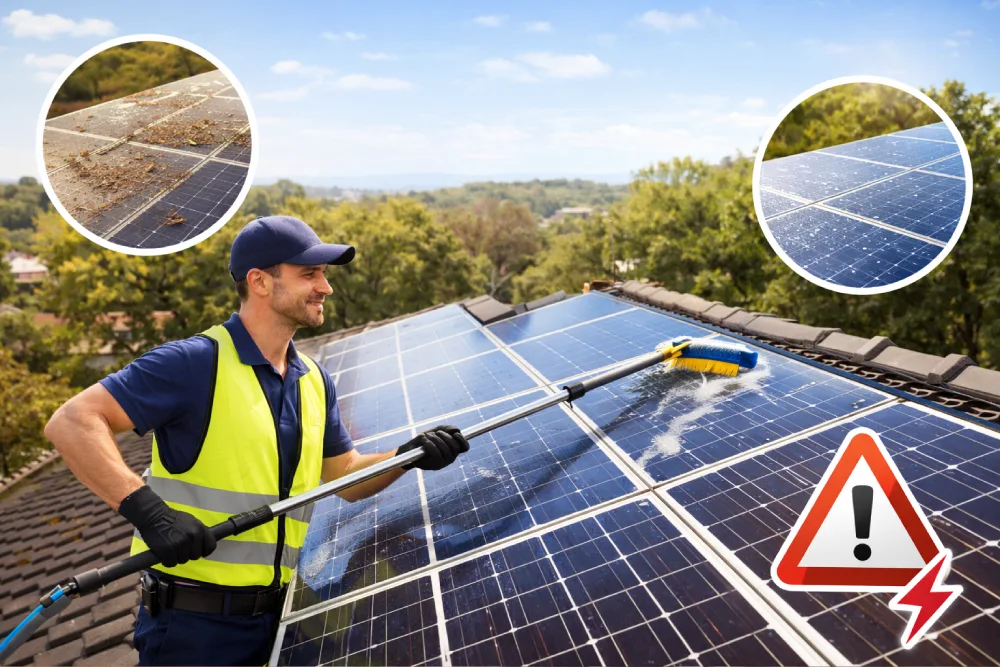 Solar panel cleaning in Adelaide for improved efficiency