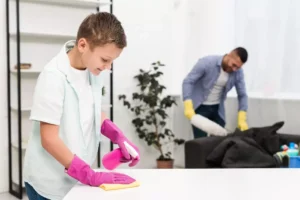 Professional home cleaner making an Adelaide home holiday-ready